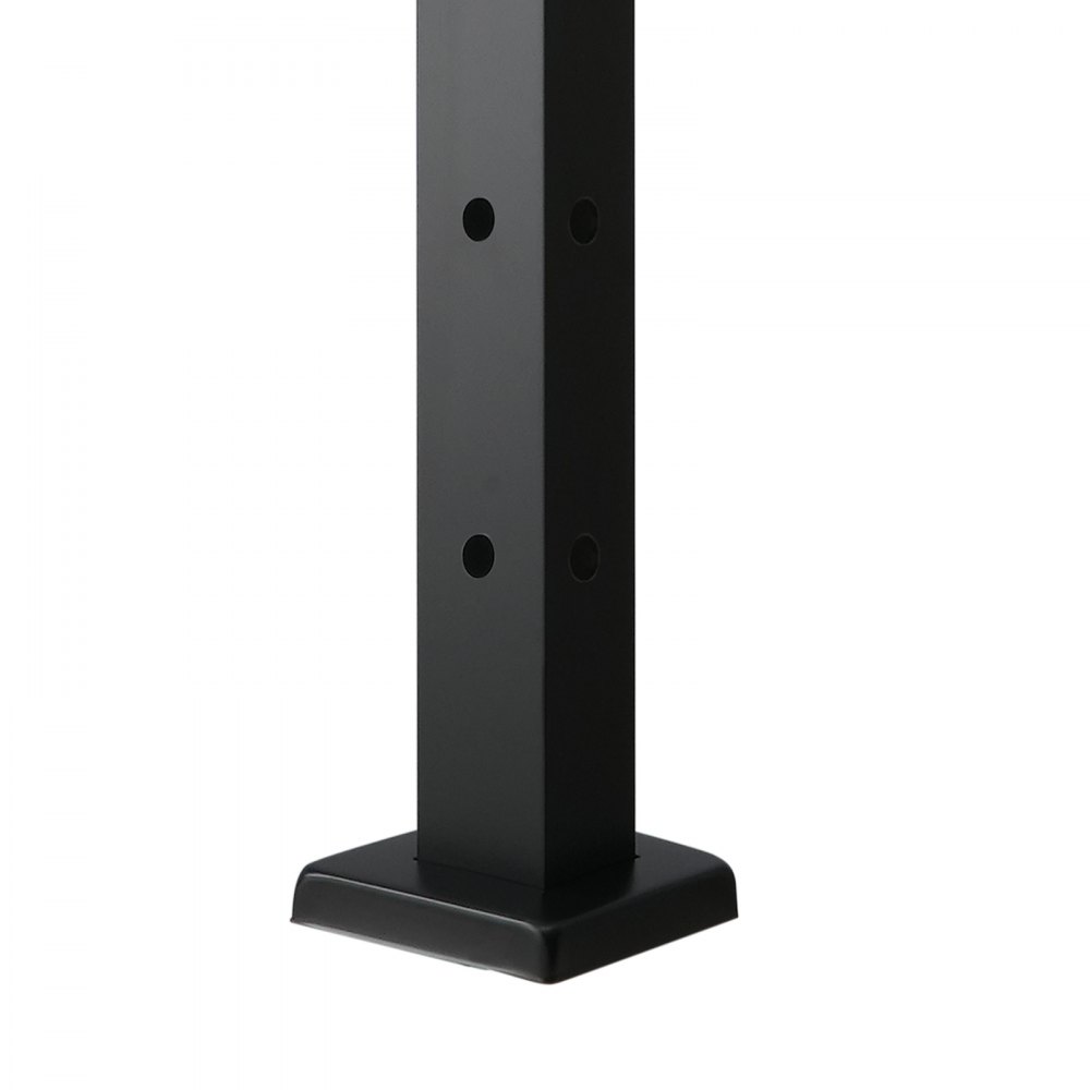 VEVOR Poste de Barandilla de Cable, 1 Pieza Poste de Barandilla 91,4 x 2,5 x 5 cm en Forma de L, Poste de Acero Inoxidable SUS304 con Soporte Horizontal y Curvo, Negro, 1JZLGZXHS914IVCFL001V0