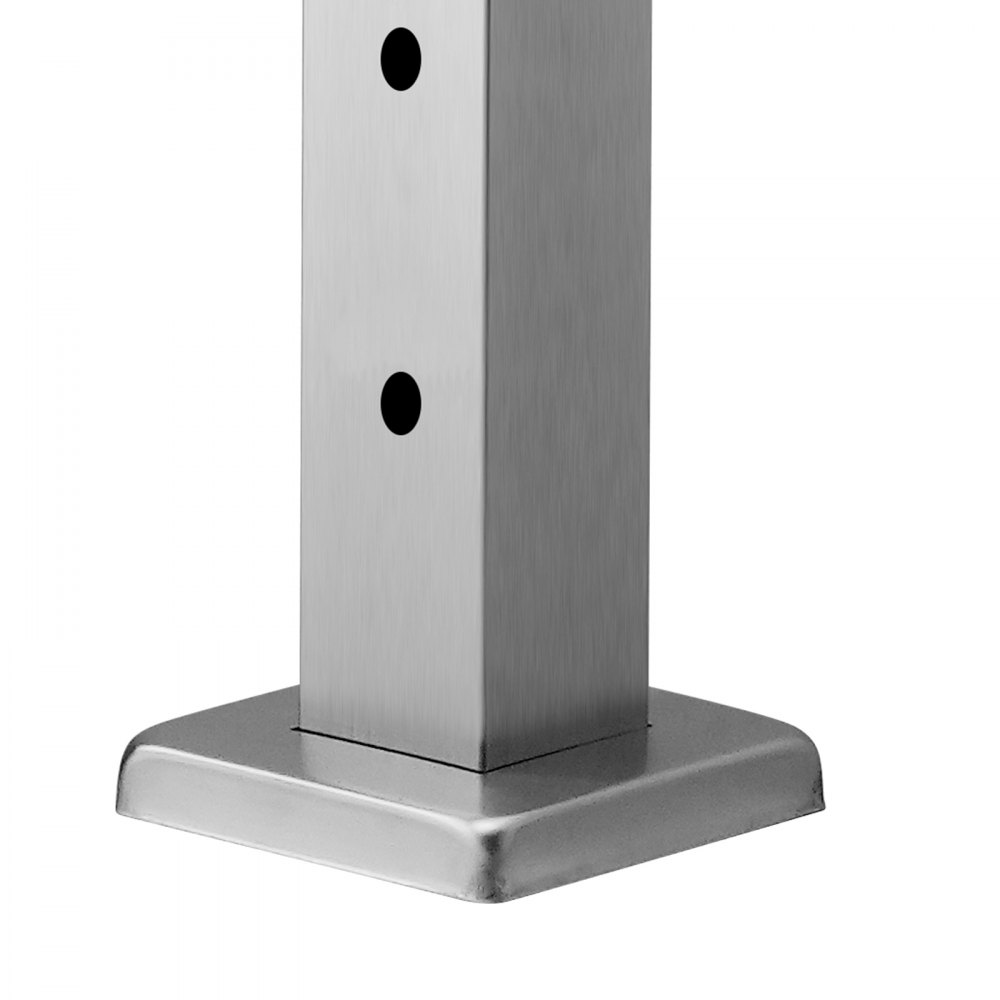 VEVOR Poste de Barandilla de Cable, 1 PCS Postes de Barandilla 106,7 x 5 x 5 cm Poste de Riel de Cable de Acero Inoxidable SUS304 con kit de soporte de montaje, Plateado, 1JZLGZXYS1061EF8W001V0