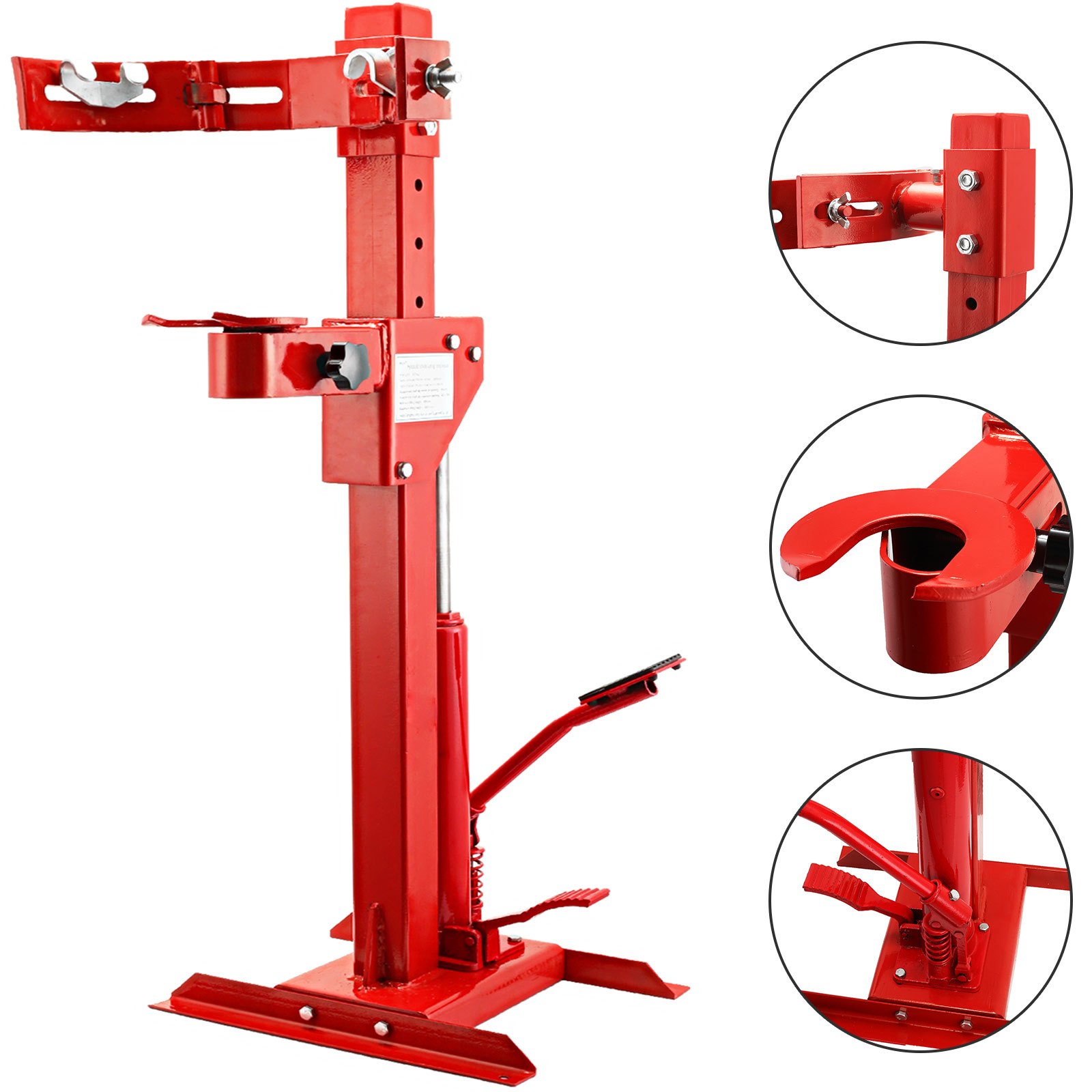 VEVOR Compresor del Resorte Helicoidal 1T, Compresor del Resorte Hidráulico 1T, Compresor de Muelles, Compresor de Muelles Helicoidales, Compresor del Resorte Rojo, para Automóviles, Furgonetas