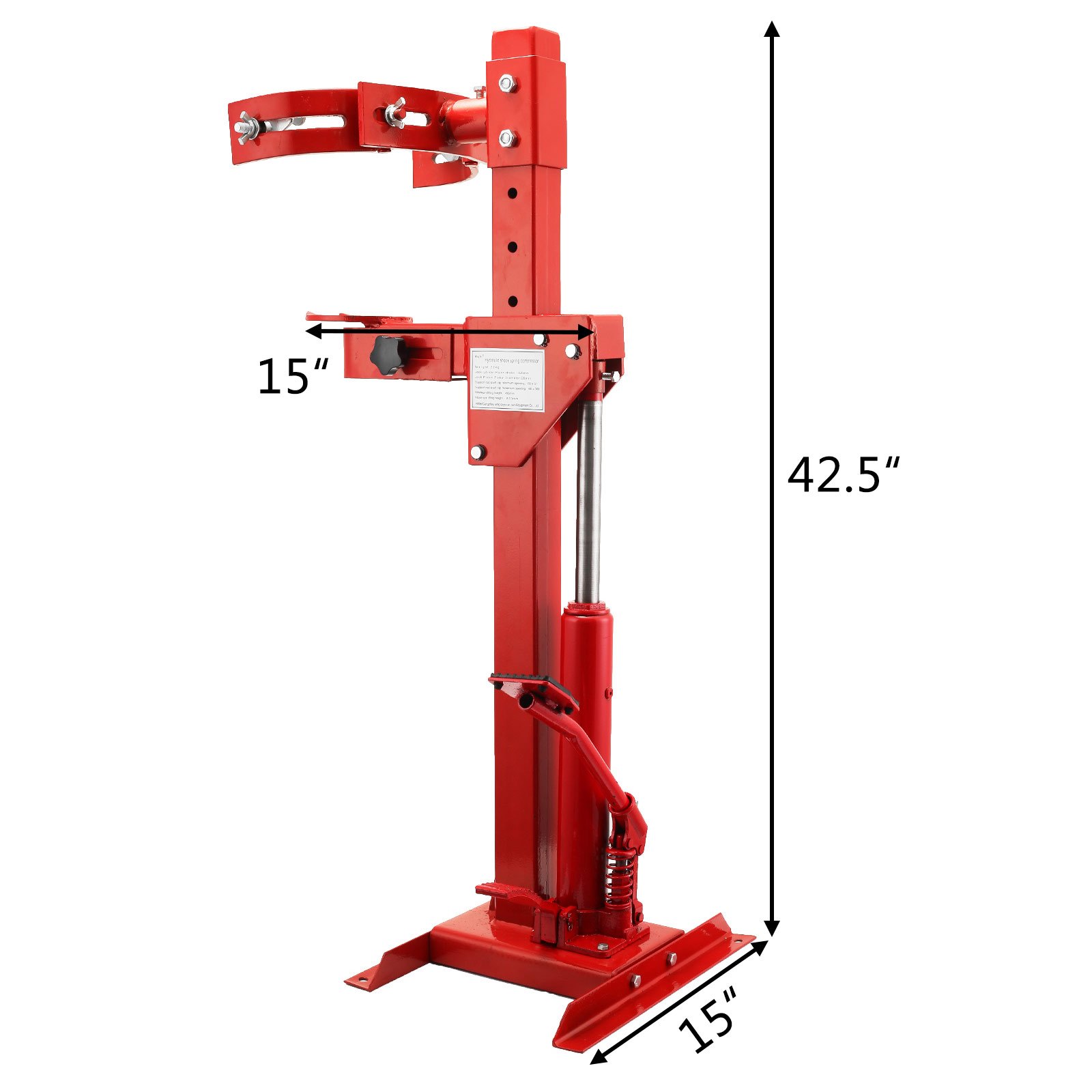 VEVOR Compresor del Resorte Helicoidal 1T, Compresor del Resorte Hidráulico 1T, Compresor de Muelles, Compresor de Muelles Helicoidales, Compresor del Resorte Rojo, para Automóviles, Furgonetas