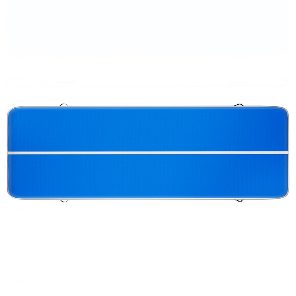 Alfombrilla Hinchable Colchoneta Inflable 300x100x20CM Pista de Aire para Gimnasia para Yoga Entrenamiento Azul con Bomba Electrica