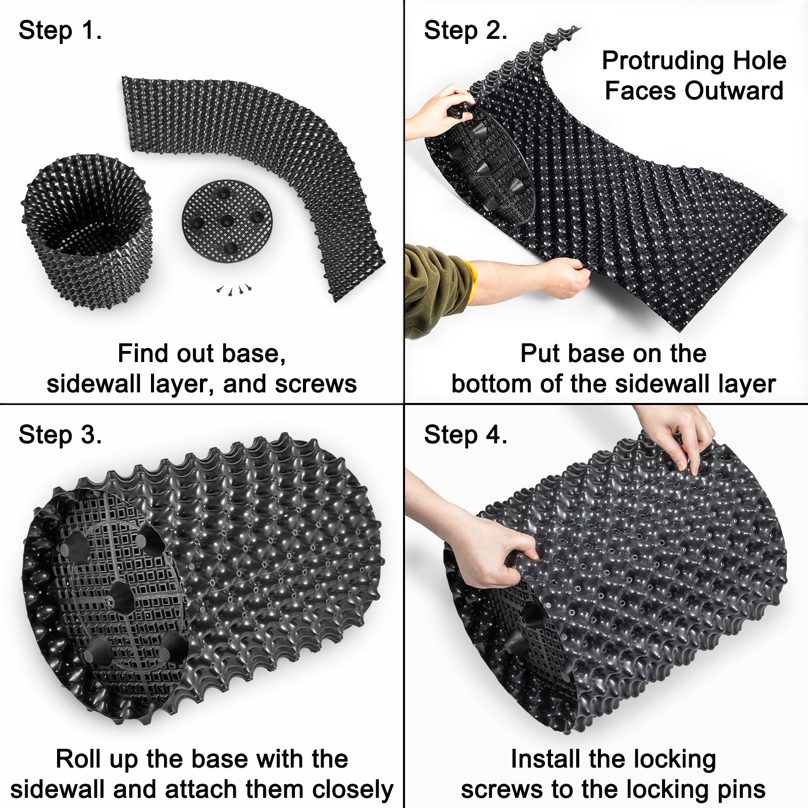 VEVOR Maceta de Raíz de Aire 6 PCS Contenedor de Poda de Raíz 2,5 Galones / 9,5 L Contenedor de Poda de Raíz de Aire 20 x 30 cm Contenedor de Crecimiento Rápido de Raíces Negro para Invernadero Jardín