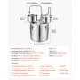 VEVOR Kit de Destilador de Agua y Alcohol 30 L Alambique con Accesorios, Con Barril de Destilación Incorporado, Termómetro de Doble Escala, Bomba de Agua, Para Elaborar Whisky, Vino, Brandy en Casa