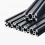 VEVOR 4-piece set of 1000 mm aluminum profiles with T-slots, 2040 aluminum extrusion profile, anodized linear rail according to European standards, slot profile for 3D printers, CNC machines, DIY projects, laser engraving, black