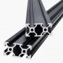 VEVOR 4-piece set of 1000 mm aluminum profiles with T-slots, 2040 aluminum extrusion profile, anodized linear rail according to European standards, slot profile for 3D printers, CNC machines, DIY projects, laser engraving, black