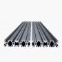 VEVOR 4-piece set of 1000 mm aluminum profiles with T-slots, 2040 aluminum extrusion profile, anodized linear rail according to European standards, slot profile for 3D printers, CNC machines, DIY projects, laser engraving, black