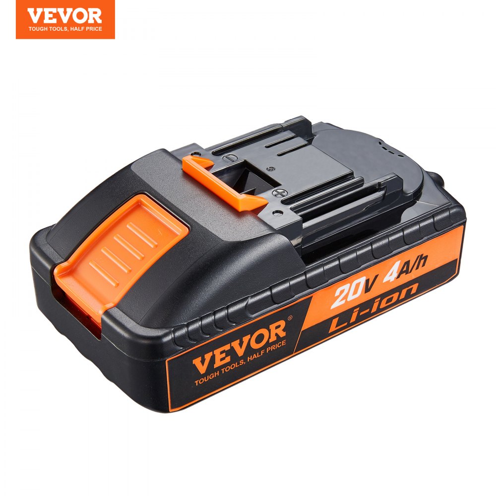 VEVOR 20V 4000mAh Lithium Battery Replacement for Power Tools, max. 40A Output Current, Battery with Overcharge, Deep Discharge, Overheating and Short Circuit Protection, Lithium Battery 144.4 x 76.0 x 54.8 mm