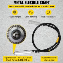 VEVOR Molino de Eje Flexible Colgante Herramientas de Diseño y Reparación de Joyas