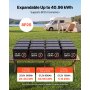 VEVOR Batería de Litio LiFePO4 24 V 100 Ah, Más de 4000 Ciclos, 2560 Wh, Protección Contra Bajas Temperaturas, Corriente de Carga Máx. 100A, Compatible con Conexión 8P2S, para Vehículos Recreativos
