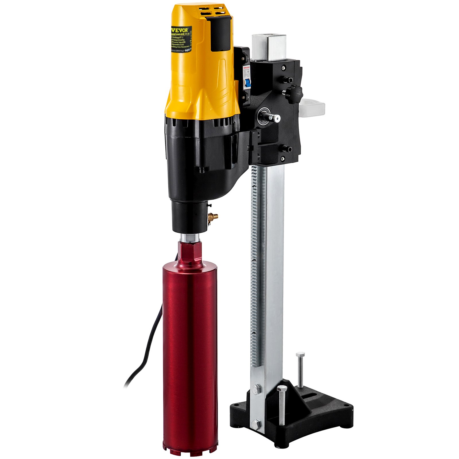 VEVOR Taladro Percutor 225 mm Perforadora Hormigon Perforación Diamante de Mano Velocidad Variable