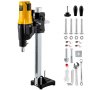 VEVOR Perforadora de Hormigón Diamante 4450W, Taladro Percutor con Brocas 255mm, Máquina Perforadora de Hormigón de Diamante Profesional 0-580RPM Taladro de Columna