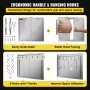 Puertas de acceso a cocina exterior ergonómicas VEVOR con tiradores desmontables y ganchos para colgar.