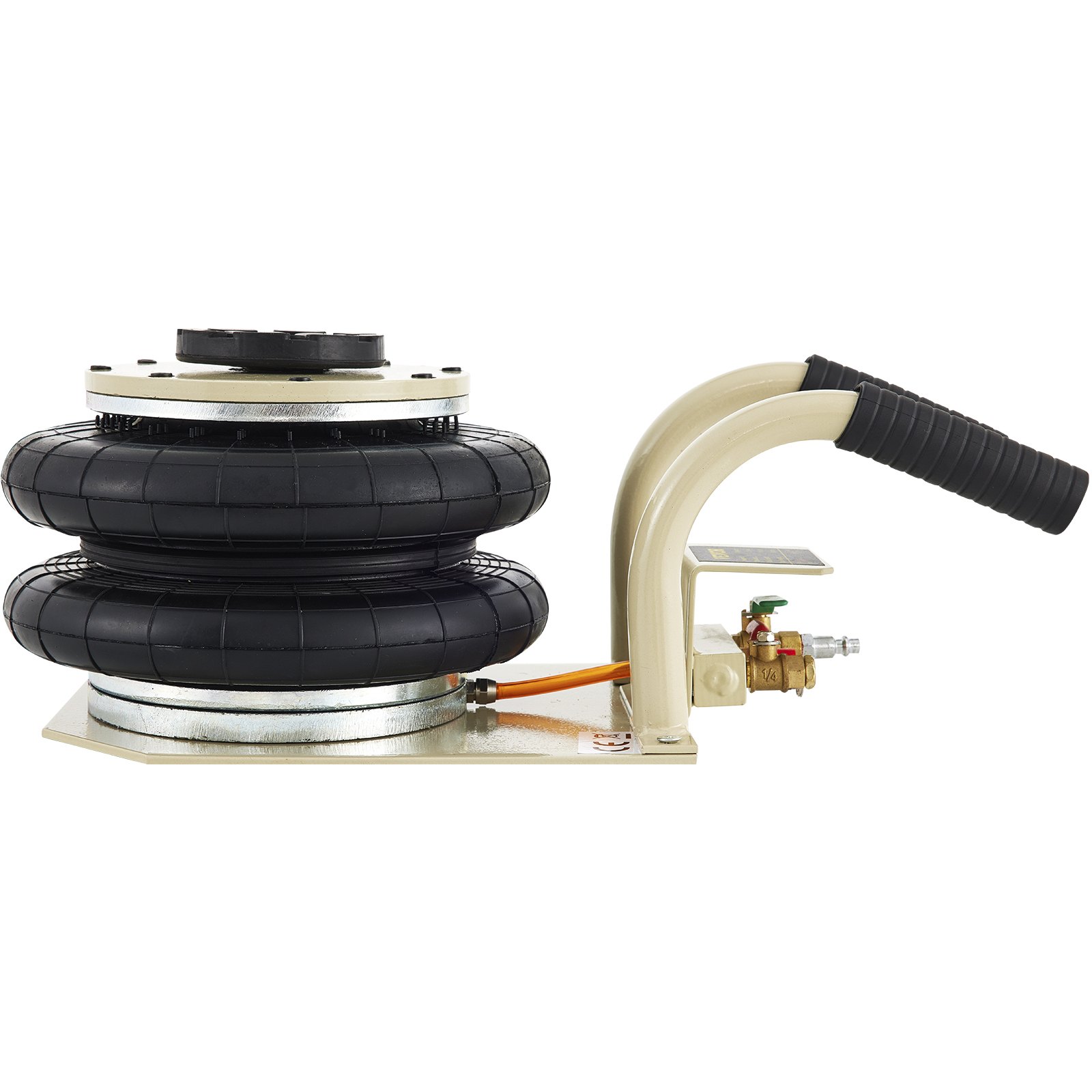 VEVOR Gato Neumático 2T, Gato Neumático con Doble Bolsas, Gato Neumático de Aire, Gatos Hidráulicos para Coches, Rango de Altura 15-40cm, Gato Neumático para Automóvil SUV de Todo El Terreno
