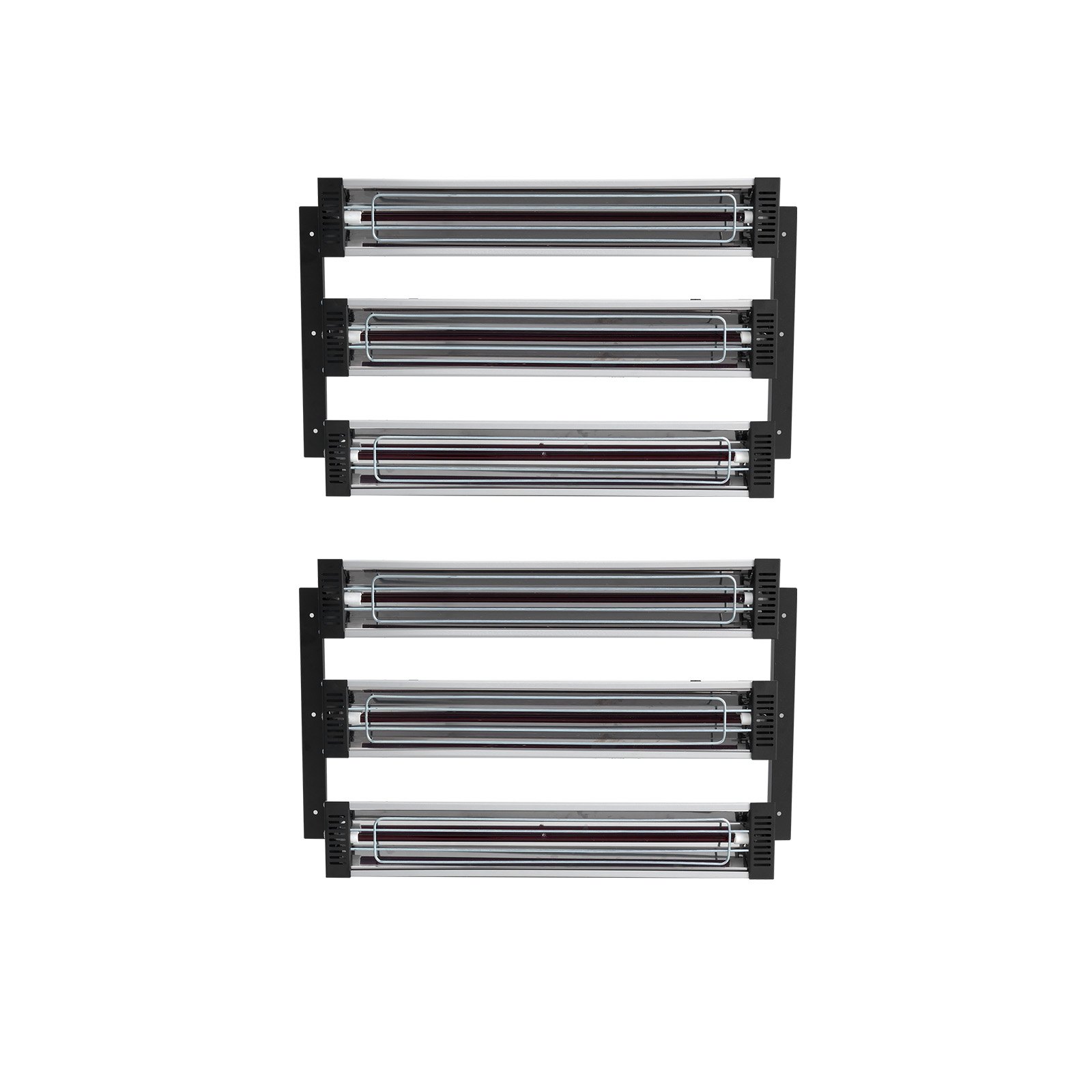 VEVOR Lámpara de Secado de Pintura 3000 W  2 Piezas Secado Rápido 220 V Cobertura de 120 x 100 cm Cuadrados para Cabinas de Pulverización/Horneado, para Pintura Automotriz, 54 x 30 cm, 8000 Horas