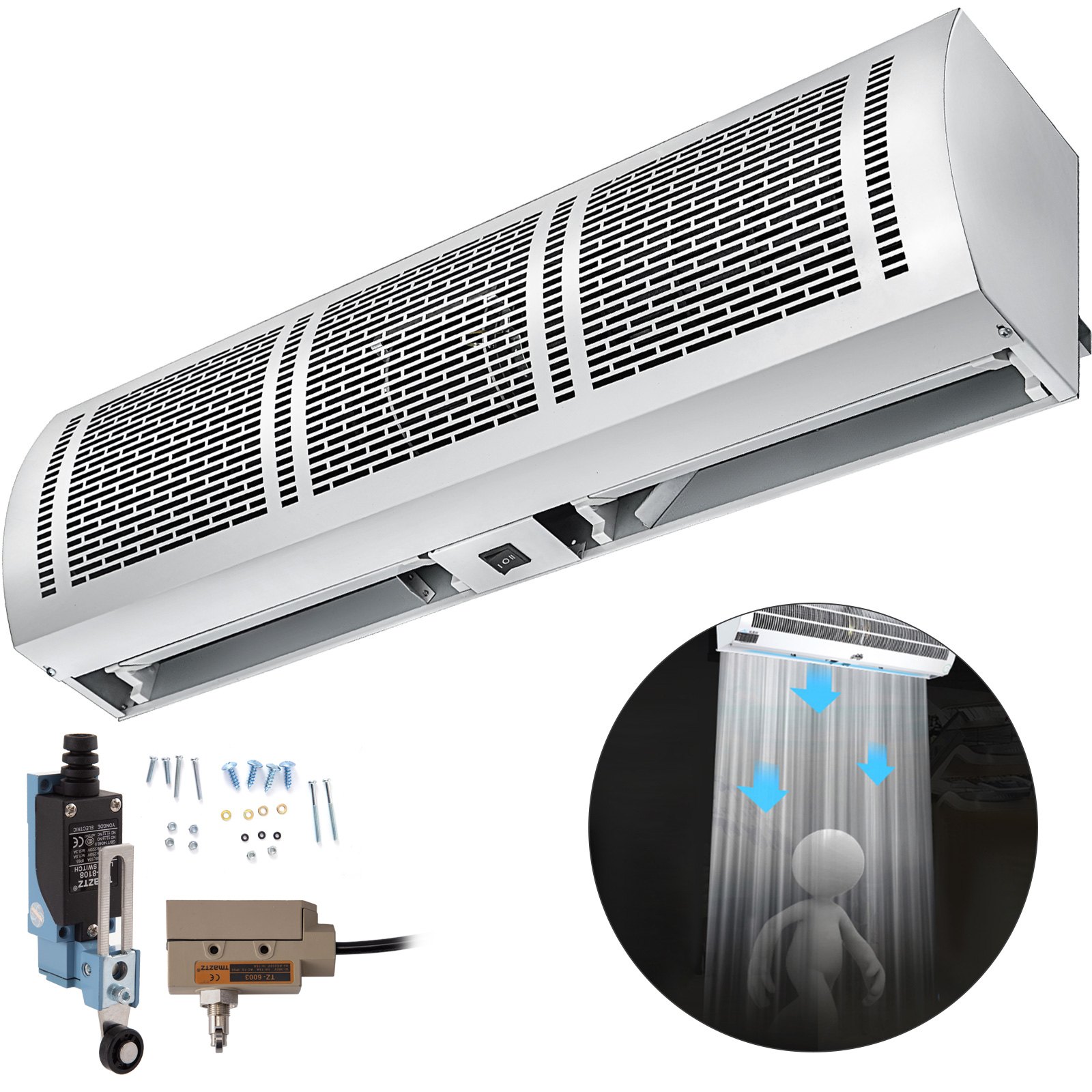 Vevor Máquina De Cortina De Aire 2 Velocidades, Dimensión 1,000 X 190 X 220 Mm