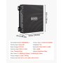 VEVOR Amplificador para Automóvil 2 Canales Clase AB Máximo 2 x 300W a 4 ohmios y 2 x 600W a 2 ohmios, Amplificador Estéreo de Audio para Coche Puenteable para Vehículo Todoterreno Sedán SUV Camioneta