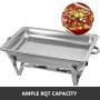 2 Pcs Catering Chafing Dish Calentador Plato De Frotamiento Base Plegable