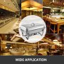 2 Pcs Catering Chafing Dish Calentador Plato De Frotamiento Base Plegable