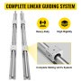 VEVOR Guia Lineal SBR16-1000mm 16MM Guía de deslizamiento lineal Eje 2 Carril 4SBR16UU Cnc Bloque Rodamiento