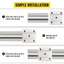 VEVOR Guia Lineal SBR16-1000mm 16MM Guía de deslizamiento lineal Eje 2 Carril 4SBR16UU Cnc Bloque Rodamiento