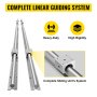 VEVOR Guia Lineal 2 X SBR20 1800mm Riel Lineal 20mm Eje Totalmente Soportado Varilla 4 SBR20UU Bloque