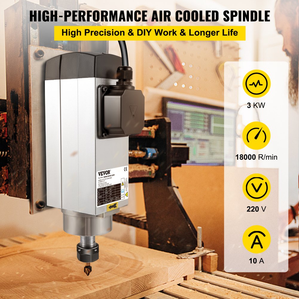 3KW spindle motor linear motor air-cooled high speed grinding milling motor