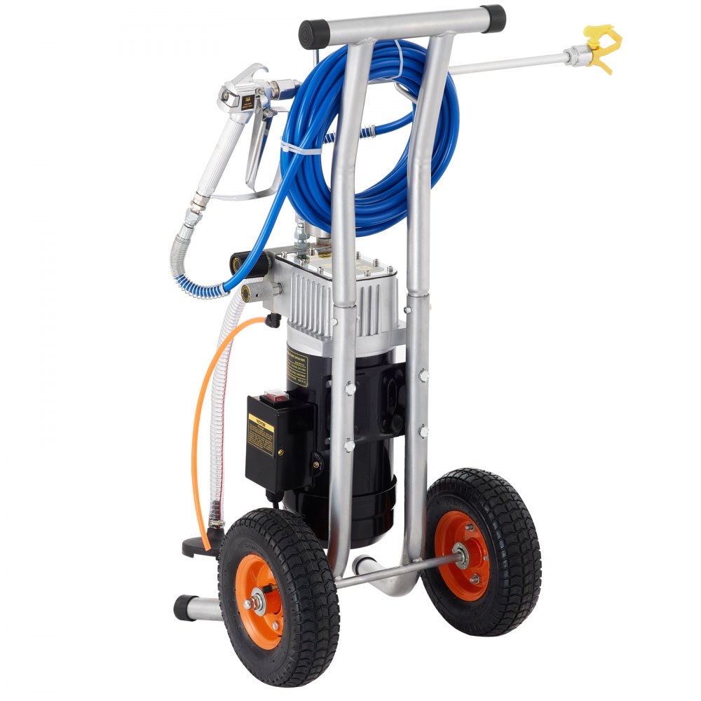 VEVOR Pistola para Pintar Pulverizador a Presión Eléctrica sin Aire 1,9 L / min 3,5HP Pulverizador Airless Poste de Extensión y Boquilla con Manguera