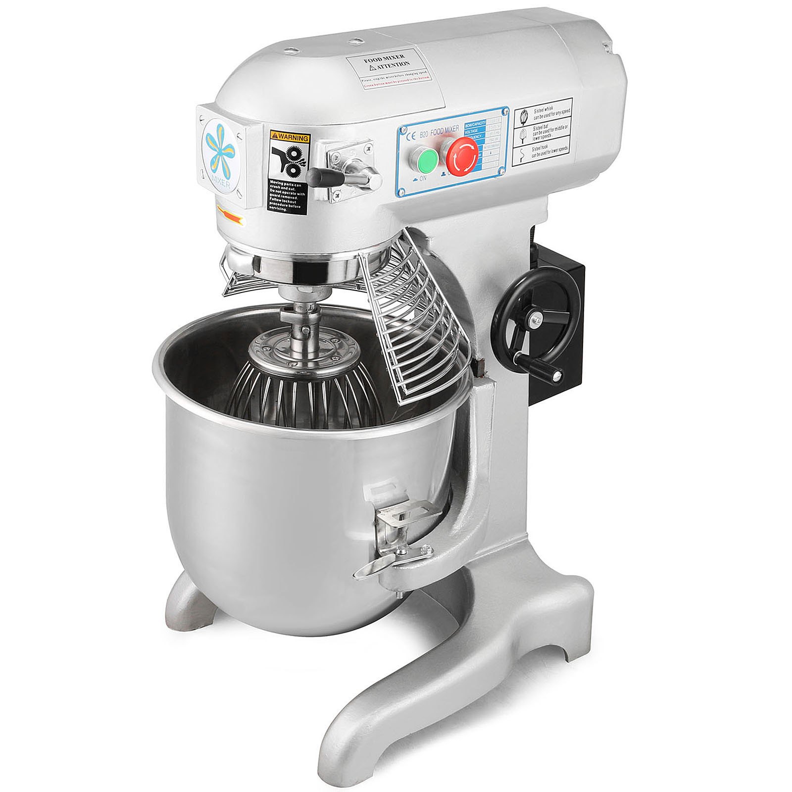Batidora Amasadora Vevor Artisan 30l 1100w Robot De Cocina - Plata