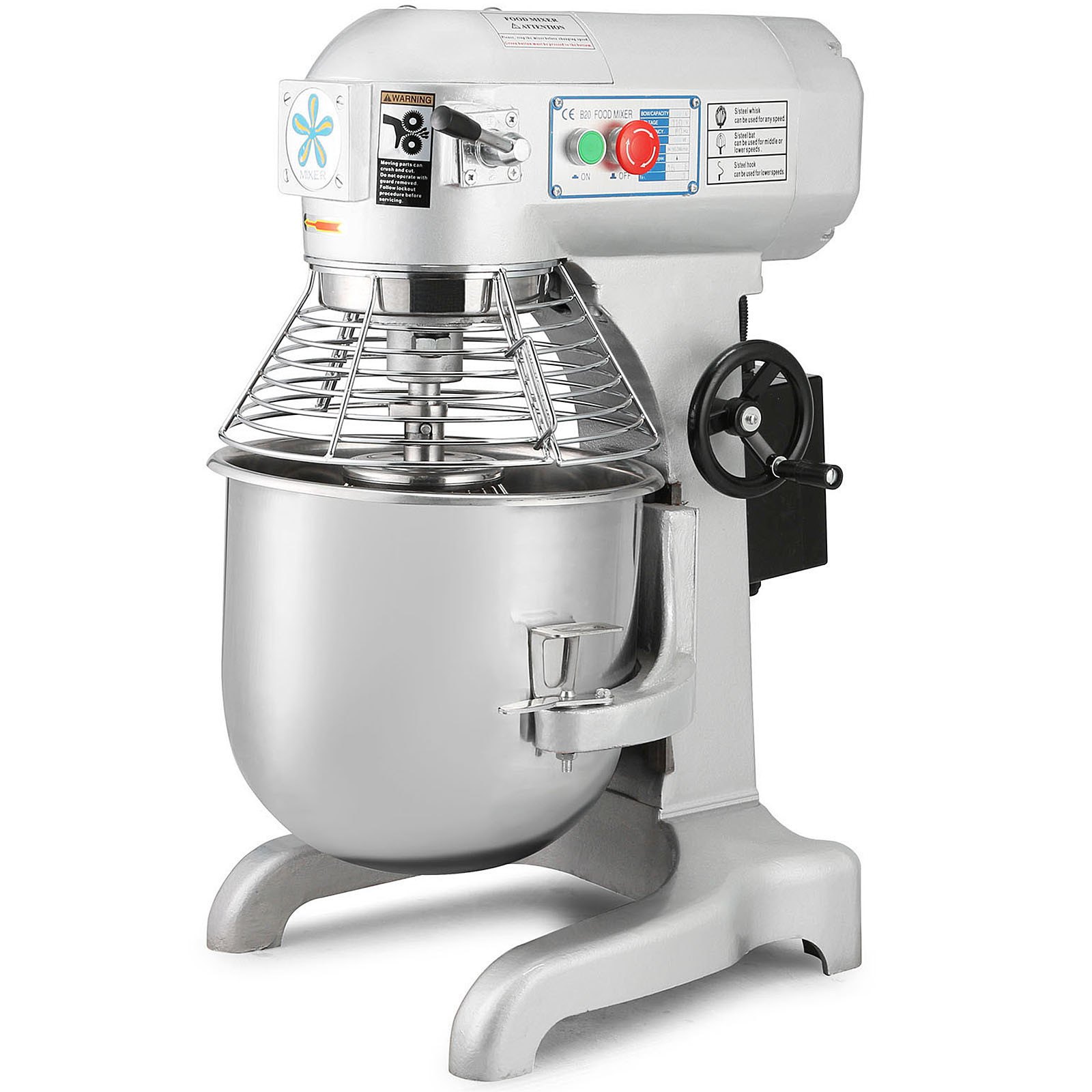 Batidora Amasadora Vevor Artisan 30l 1100w Robot De Cocina - Plata