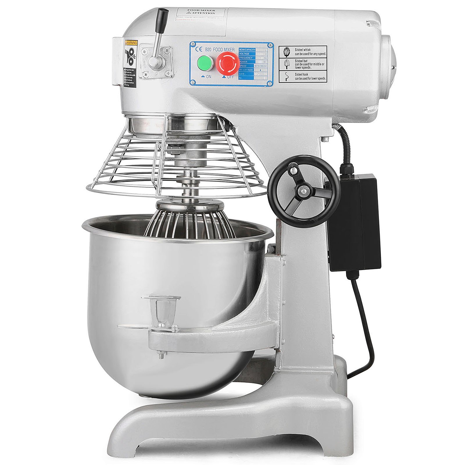 Batidora Amasadora Vevor Artisan 30l 1100w Robot De Cocina - Plata