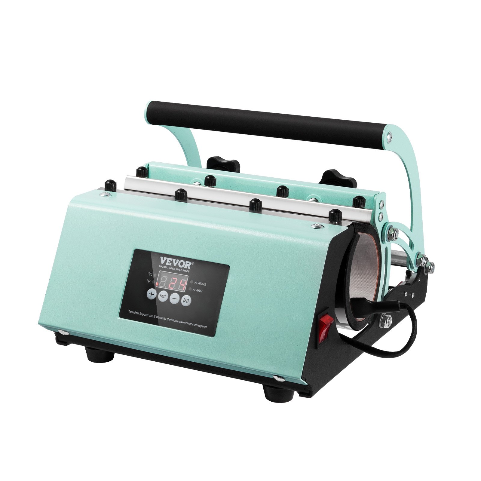 VEVOR Prensa de Calor para Tazas, Prensa de Impresión de Tazas con 8 Tazas Sublimables en Blanco de 59cl, Máquina de Sublimación de Capacidad de 32,5-89cl con Papel de Transferencia de Calor, Guantes