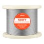 VEVOR Cable de Acero Inoxidable 316 Diámetro de 3,2 mm, Rollo de Cuerda de Alambre 152,4 m, Resistencia a la Rotura de 798,3 kg, Construcción de 1 x 19,  para Barandillas y Enrejados de Jardín