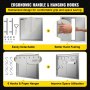 Puerta de acceso para barbacoa VEVOR con manijas ergonómicas, ganchos y percha de papel para ahorrar espacio.