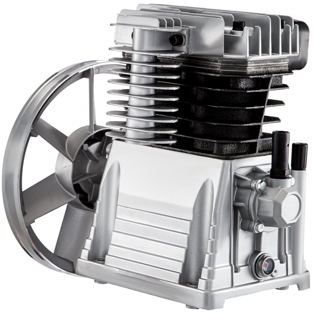VEVOR Compresor Compactadoras Agregado 2,2kW-3kW Cabezal de la Bomba del Compresor de Aire 1300rpm Cabezal de Compresor de Aire de Material de Aluminio para Industrias Químicas Electrónicas Textiles