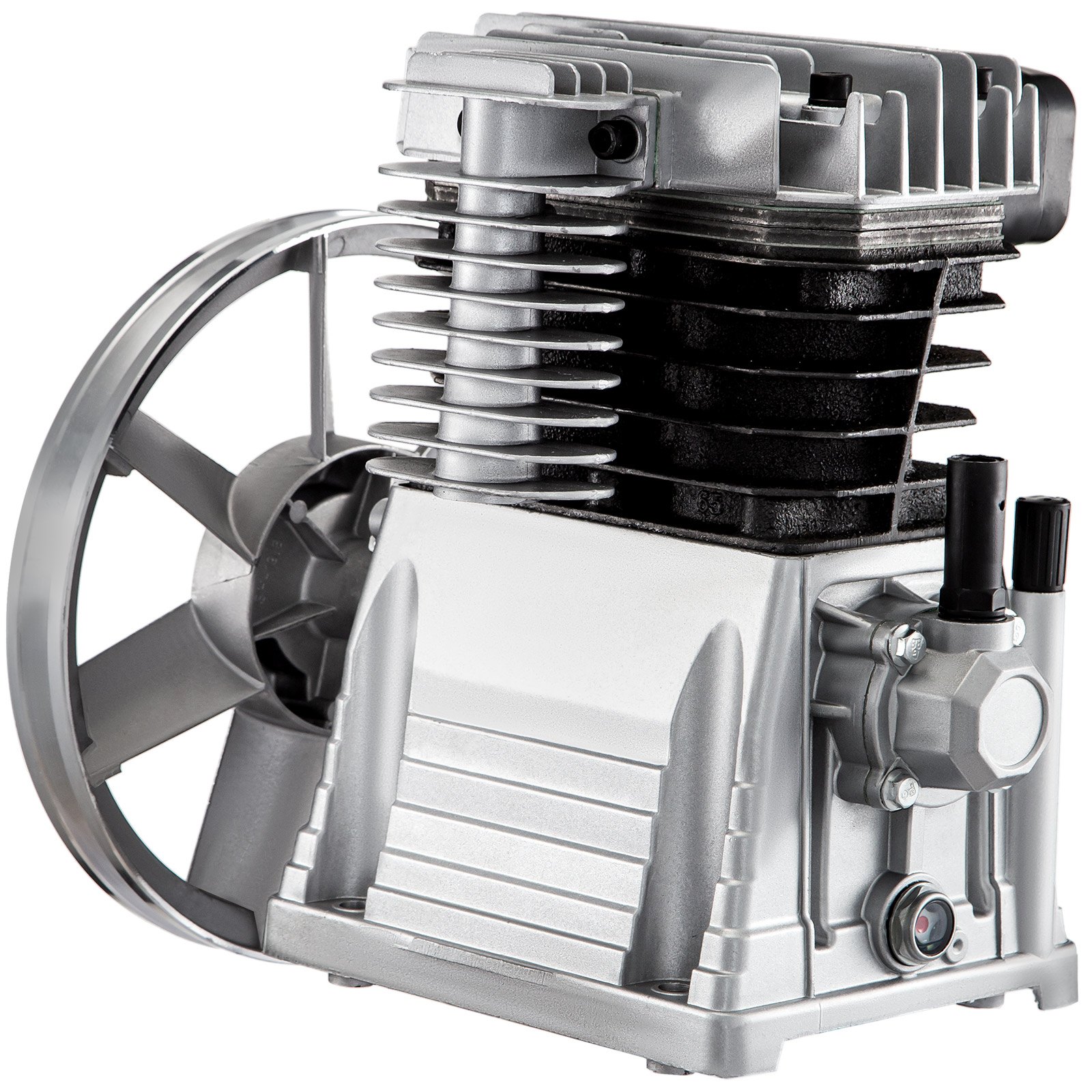 VEVOR Compresor Compactadoras Agregado 2,2kW-3kW Cabezal de la Bomba del Compresor de Aire 1300rpm Cabezal de Compresor de Aire de Material de Aluminio para Industrias Químicas Electrónicas Textiles