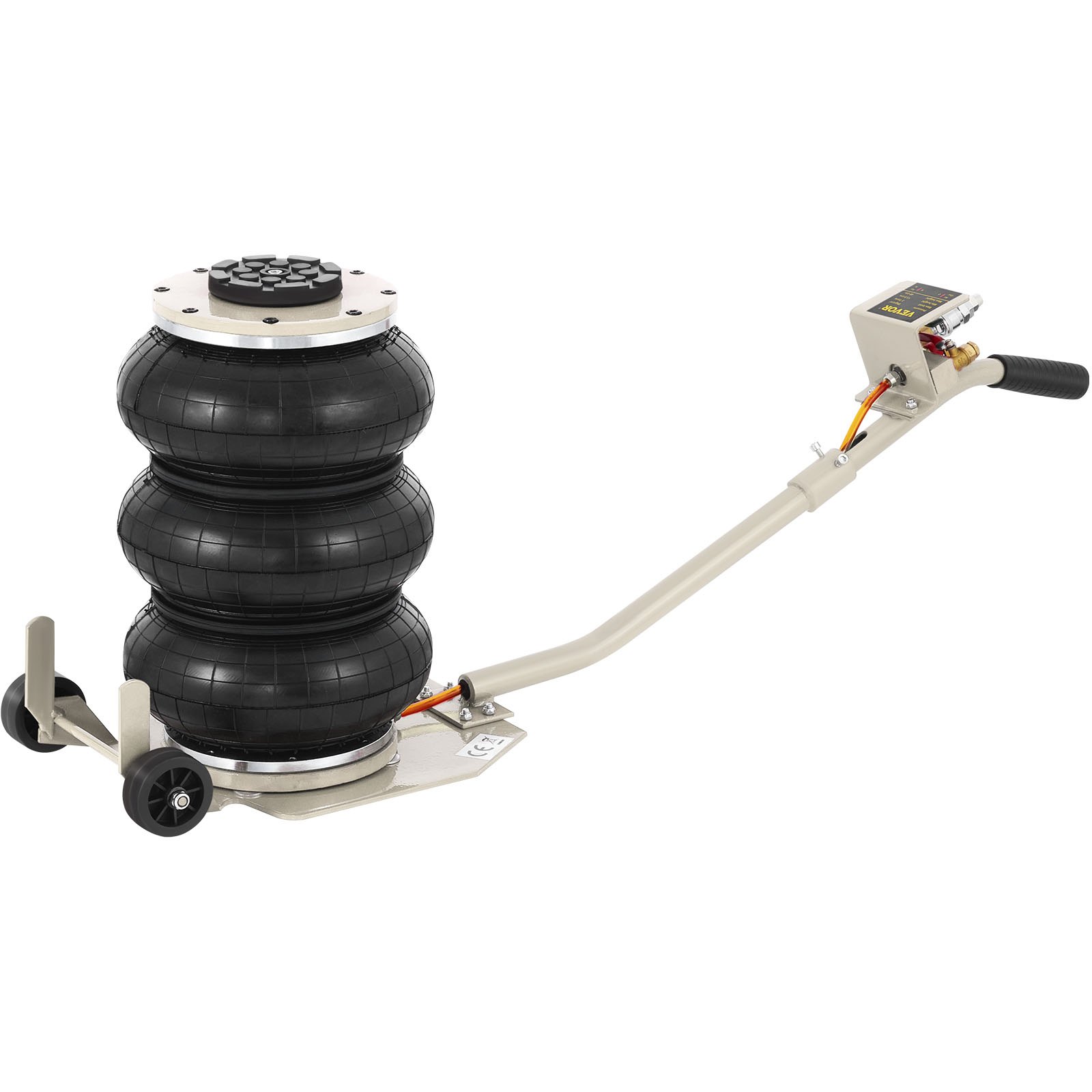 VEVOR Gato Neumático Gato De Aire 3T Triple Bolsa de Gato Neumático Gato Neumático de Aire Gatos Hidráulicos para Coches Rango de Altura 15-40 cm