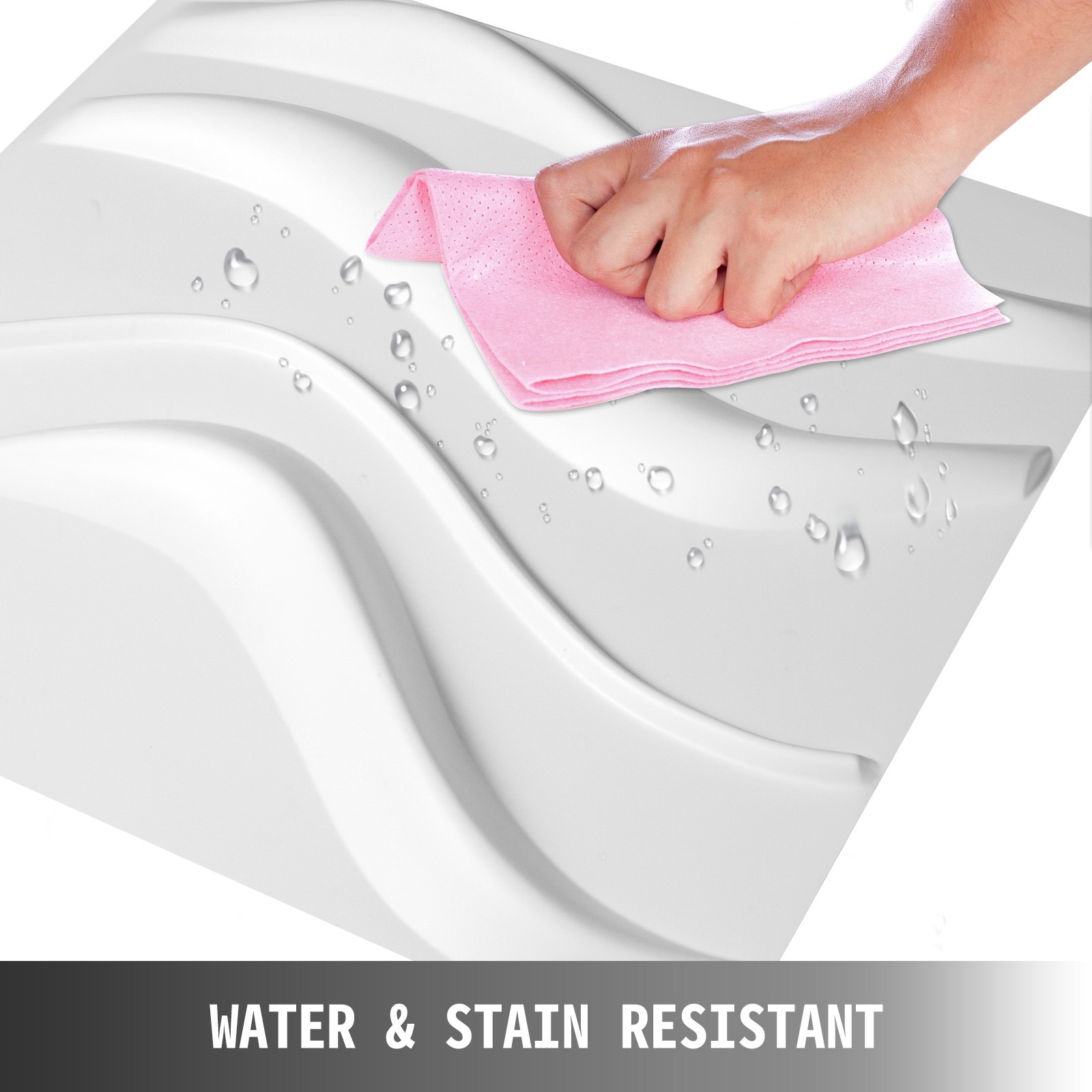 Paneles De Pared 3d Estilo De Olas Pequeñas Azulejos Decorativos De Pvc