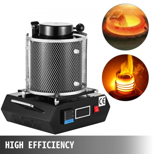 VEVOR Horno de Fusión, 3 kg Horno de Fusión de Oro, 1150 ℃ Horno Fundición Metales Digital 2050 W Horno de Fusión Eléctrica para Fundir Oro Horno Fusión Automática para Joyas Máquina de Fusión de Oro