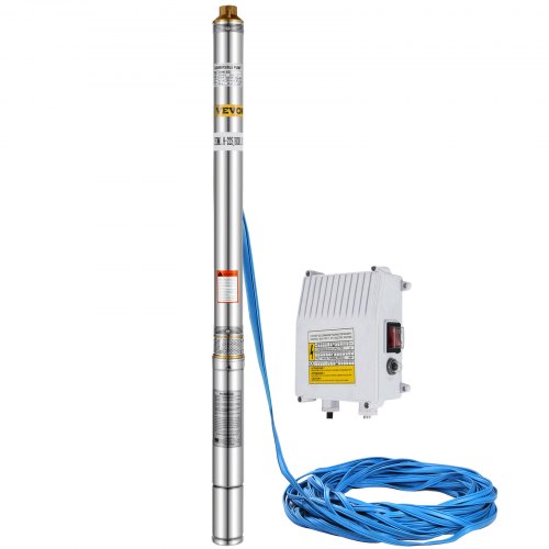 0.75kw Bomba De Pozo Profundo Sumergible Water 50l/min 116m 230v 3" Cable 20m