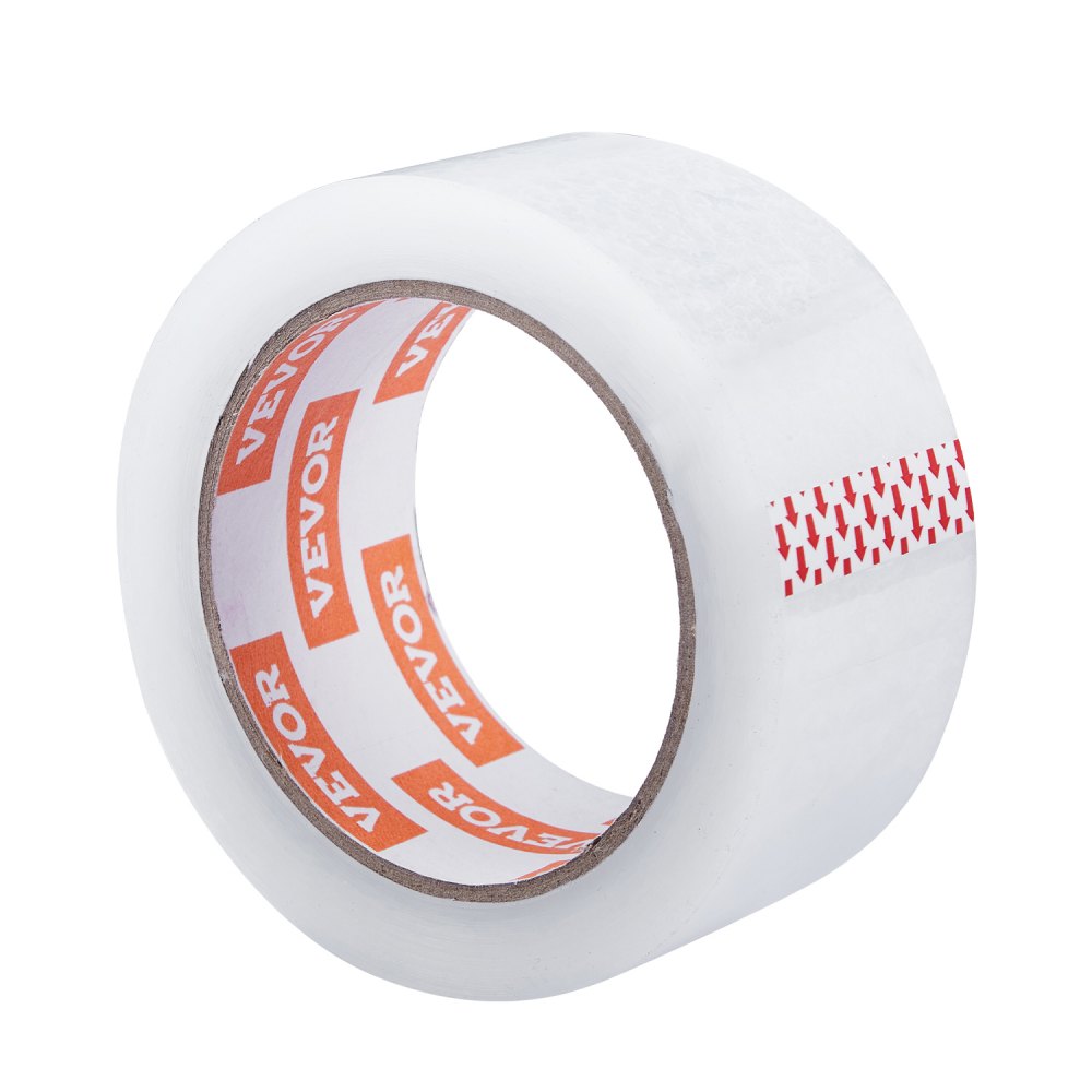 VEVOR Cinta de Embalaje Transparente 6 Rollos 47,8mm x 59,44m Cinta de Envío Transparente con Dispensador Cinta de Embalaje de 2,7 mil Diseñada para Mudanzas, Almacenamiento, Embalaje, Envío, Correo