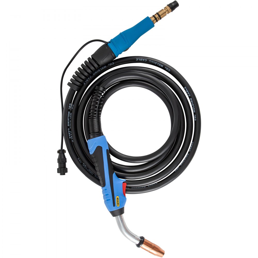 VEVOR MIG Welding Gun 4.6 m Torch Replacement Flexible Cable 250 A 60% Duty Cycle for Electric Welders Intensive Use Welding Industrial Environments Tough Construction