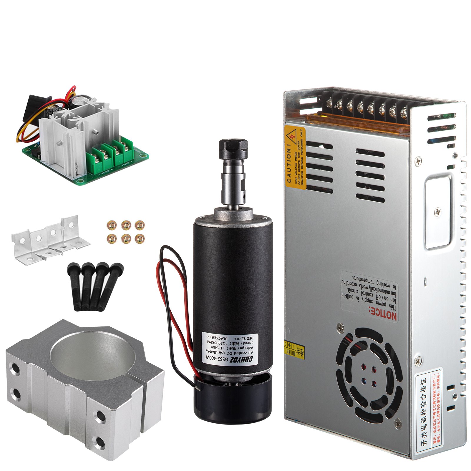 400w Motor De Husillo Refrigerado Por Aire Para Rectificadora Cnc 4 Piezas