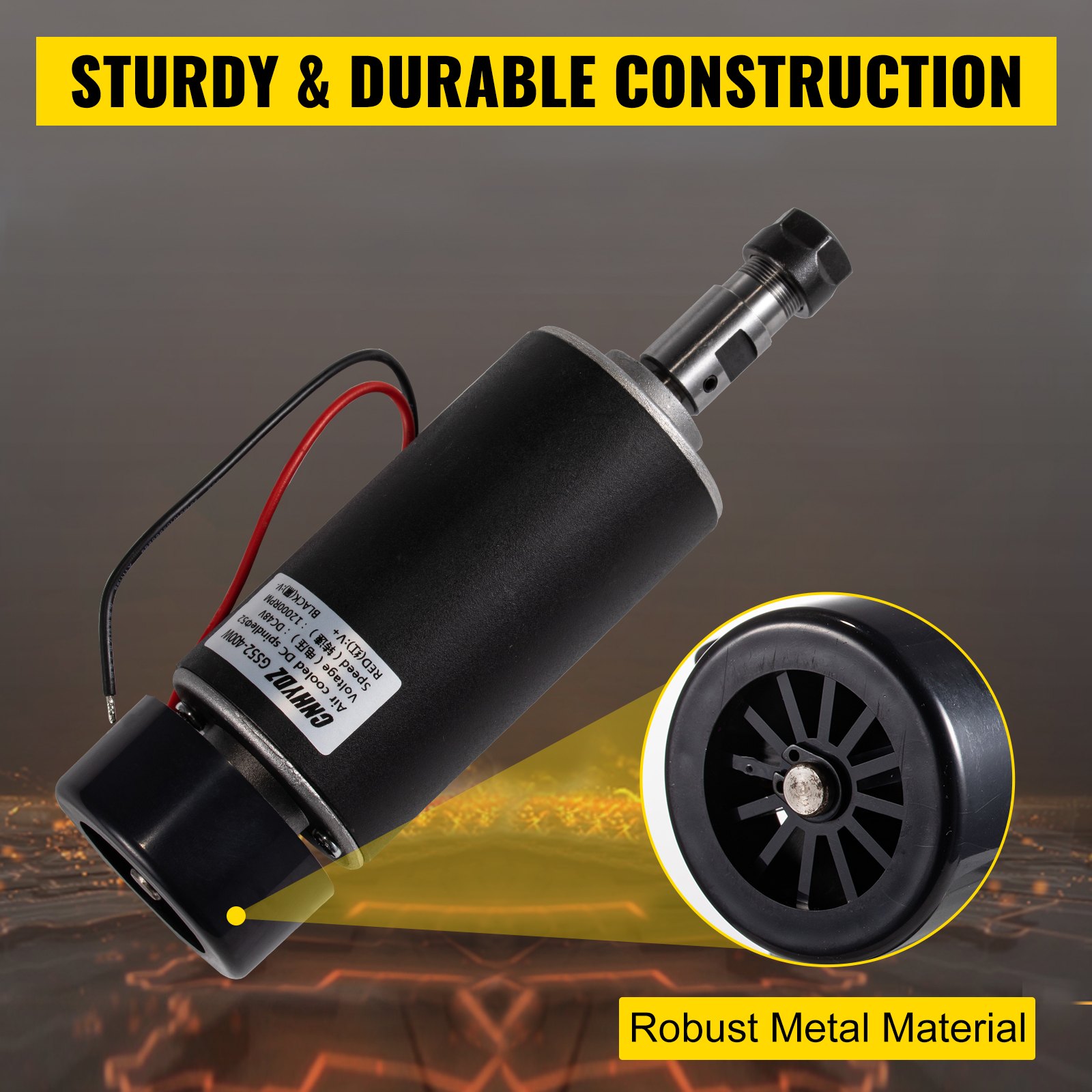 400w Motor De Husillo Refrigerado Por Aire Para Rectificadora Cnc 4 Piezas