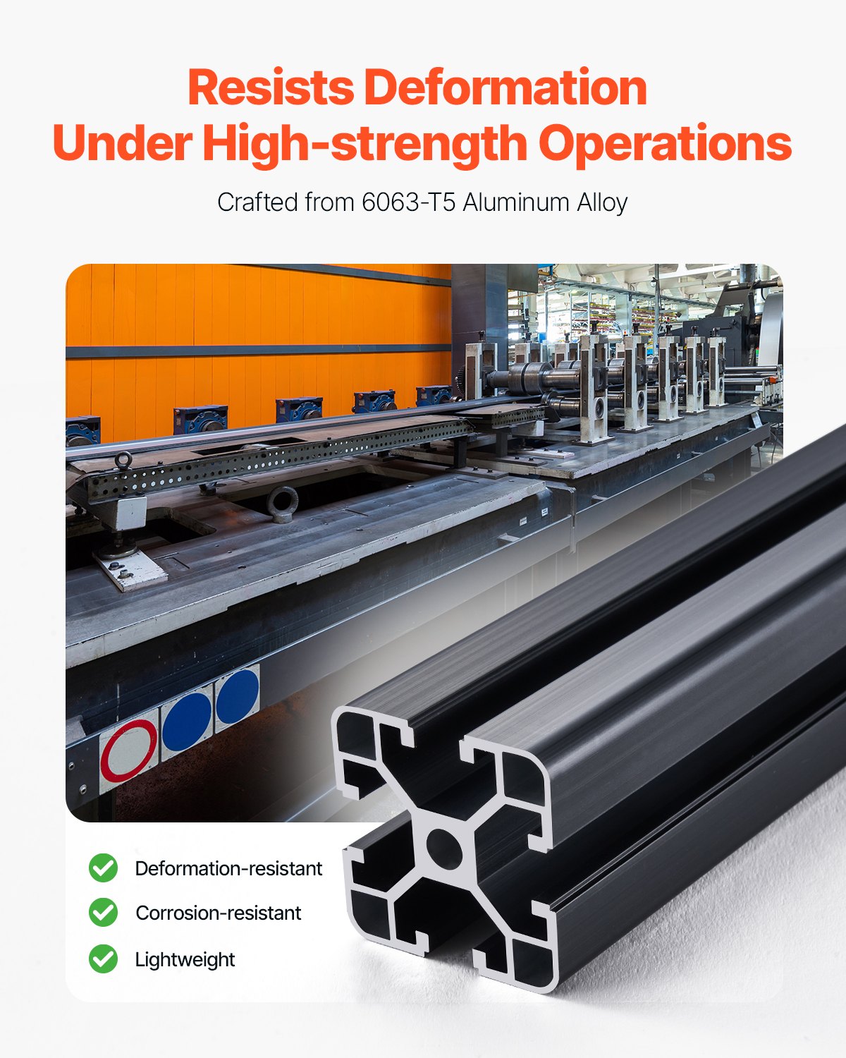 VEVOR 4 Piezas Perfiles de Extrusión de Aluminio 4040 con ranura en T de 600 mm, Riel Lineal Anodizado de Alta Resistencia para Impresora 3D, Máquina CNC (DIY), Grabado Láser, Color Negro