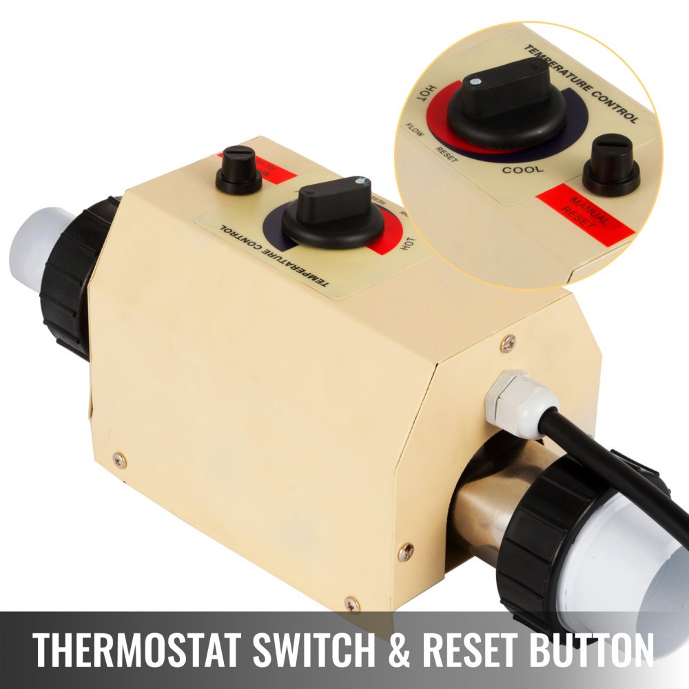 220V 2KW Swimming Pool & Bath SPA Hot Tub Electric Water Heater Thermostat