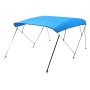 VEVOR Bimini Top Boat Cover Sunshade (4 arches) made of 600D polyester with aluminum alloy frame, waterproof sunshade boat awning with storage bag, 201-213 cm (W) Blue