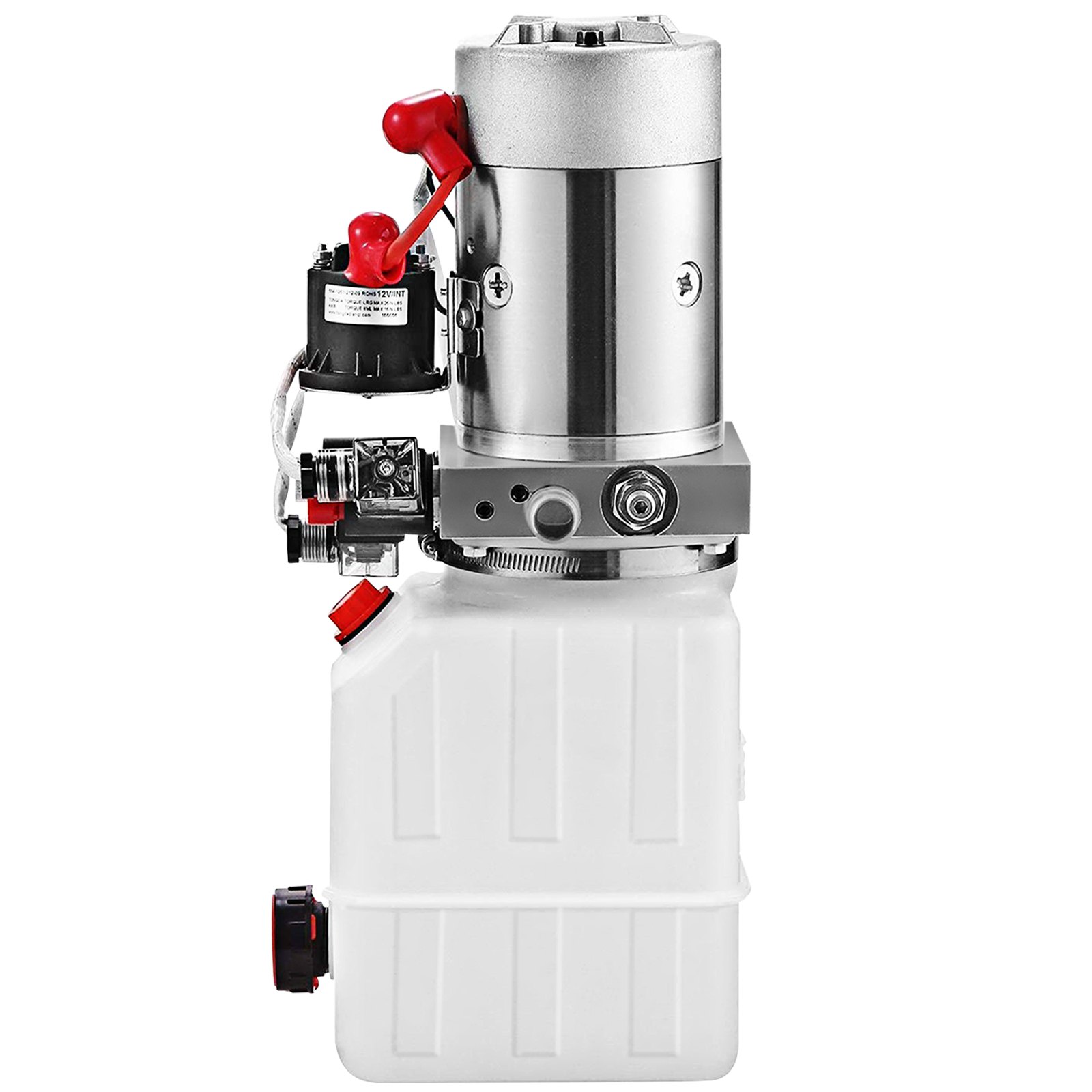 VEVOR Bomba Hidráulica 4L Bomba Hidráuli Eléctrica 2850R / MIN Bomba Hidráulica de Acción DC 12V Bomba Hidráulica con Tanque de Combustible 0.8--3KW Bomba Hidráulica de Acción Doble 1500 PS