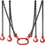VEVOR Cadenas de Elevación de 4 Patas 11.000 lbs 4 m Eslinga de Cadena G80 Acero de Aleación Polipasto de Cadena para Levantar o Mover Cargas en Diversas Industrias, Maquinarias, Fábricas, Almacenes