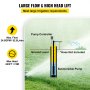 VEVOR Bomba Sumergible para Pozo Profundo 1hp / 0,75 KW 220 V 50 HZ, Bomba de Agua para Pozos de Acero Inoxidable con Altura de 74m, Bomba de Agua Acero con Caja de Control y Diámetro de 102 mm