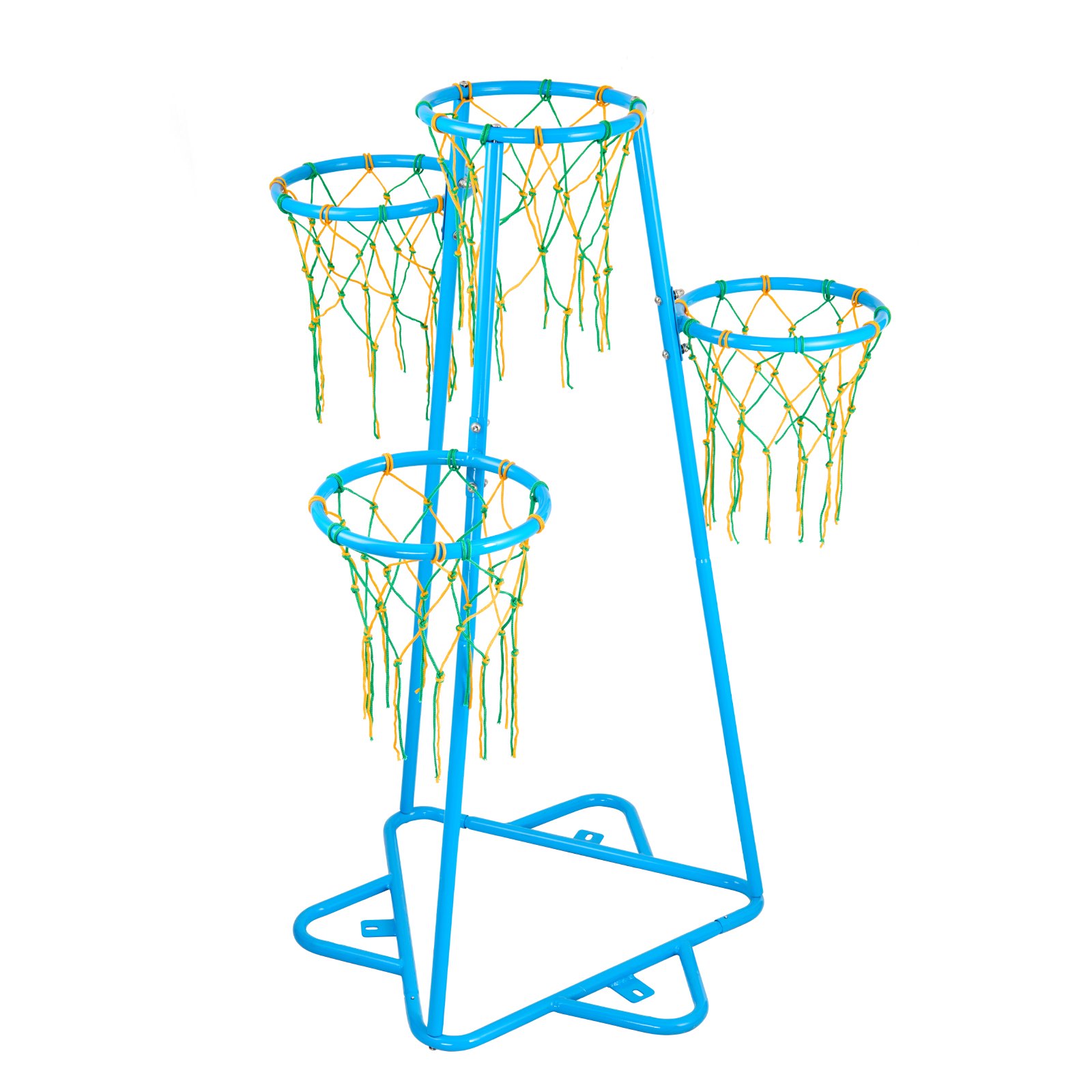 VEVOR Canasta de Baloncesto para Niños, Canasta de Baloncesto de Altura Ajustable con 4 Aros y 3 Pelotas, Juego de Juguetes de Baloncesto para Interiores y Exteriores para Niños de Todas las Edades